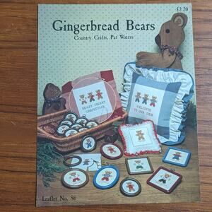 Gingerbread Bears Cross Stitch Pattern Pamphlet 1984
